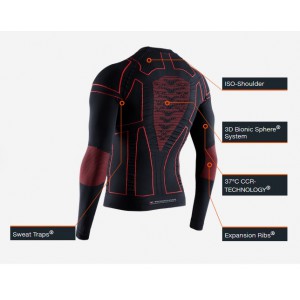 Термобелье футболка X-BIONIC MOTO Energizer® 4.0 Shirt Long Sleeves MEN арт.: NG-MT02S19M-B019